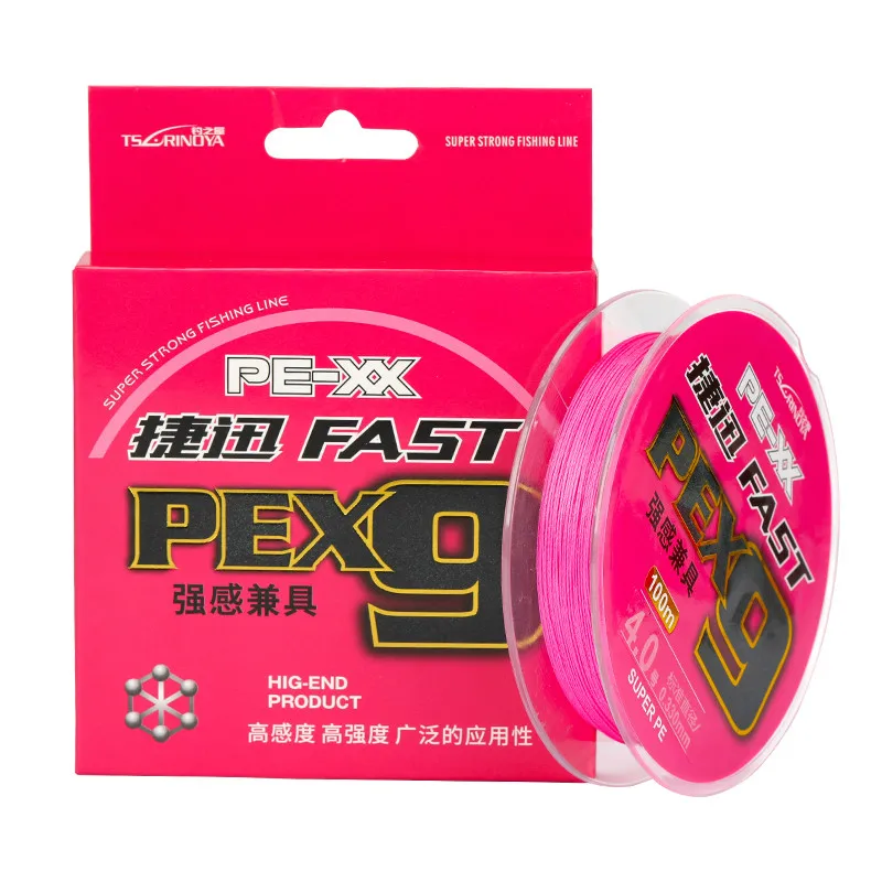 Sedal de Pesca trenzado, 9 soportes, 100m, superfuerte, multifilamento, 20-65 LB, aparejos de Pesca de carpa - imagen 2