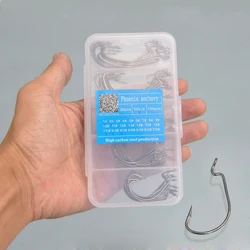 Anzuelos Carpa con púas 6#-5/0# – Acero al carbono para vinilo