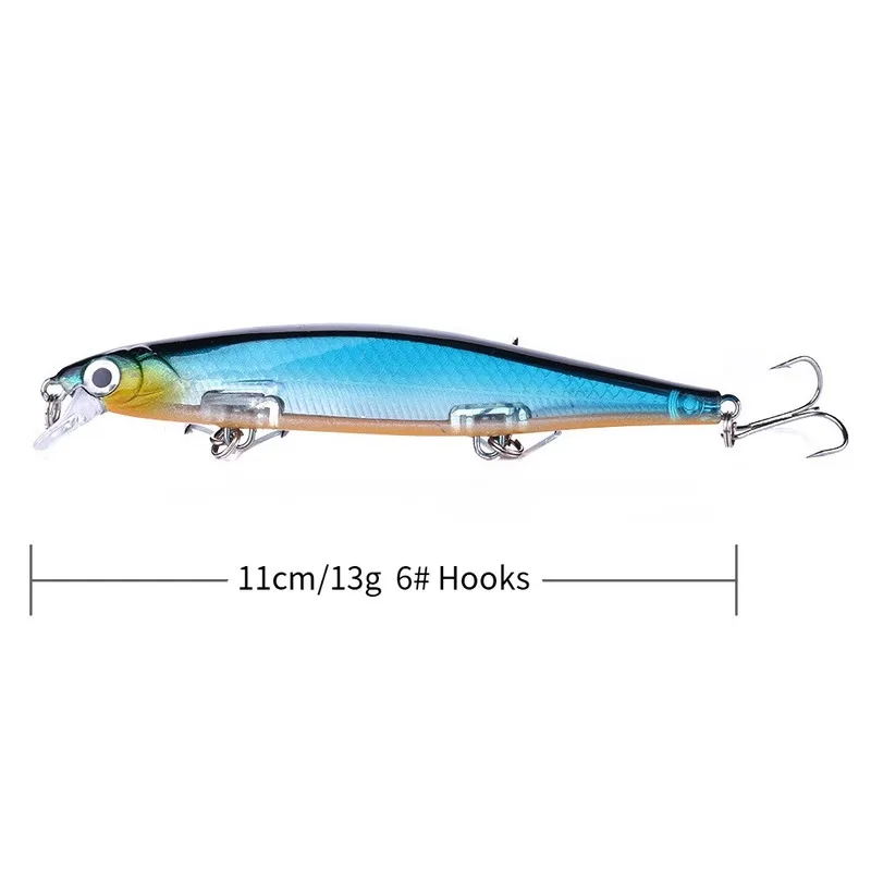 110mm 13g Swimbaits Bass pez grande señuelo de pesca hundimiento flotante Wobblers cebo duro Crankbait Minnow señuelo para aparejos de pesca de Lucio - imagen 2