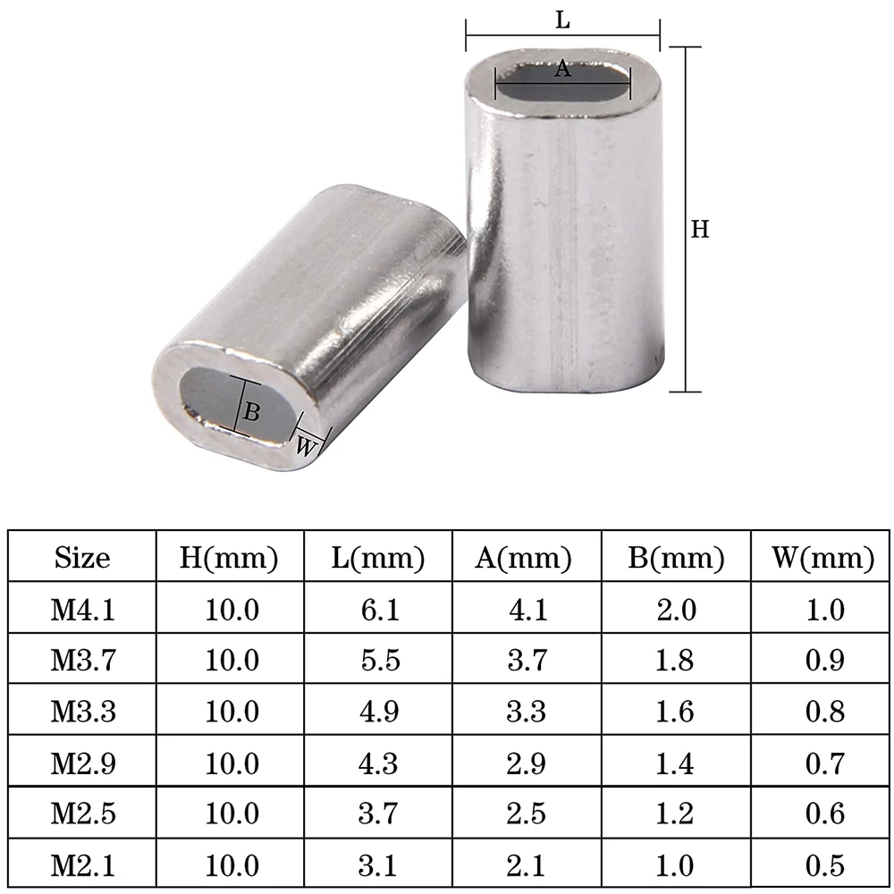 600 unids/caja mangas de engarzado de pesca tubo de pesca de aluminio ovalado línea de pesca tubo de engarzado accesorios de conectores de tubo de alambre - imagen 2