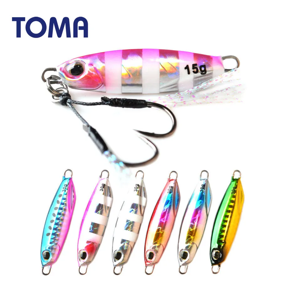 Micro jig metálico luminoso de caída lenta para lubina - imagen 5