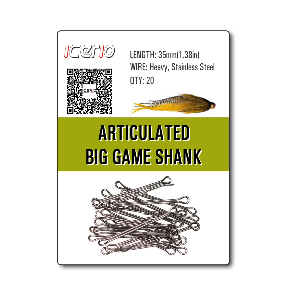 ICERIO-caña grande articulada de Chocklett para agua dulce y salada, 20 piezas, Material para atar moscas, Predator - imagen 3