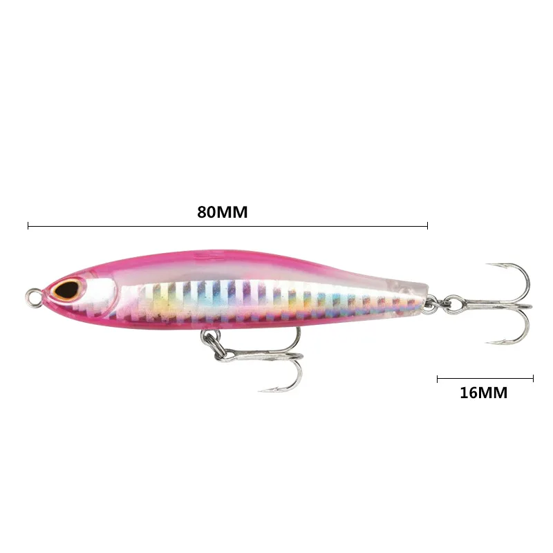 Señuelo de lápiz para Pesca, cebos duros de 8cm y 16g, Minnow, peces de hielo, aparejos de Pesca japoneses, productos Whopper Swimbait, lubina de invierno, nuevo - imagen 3