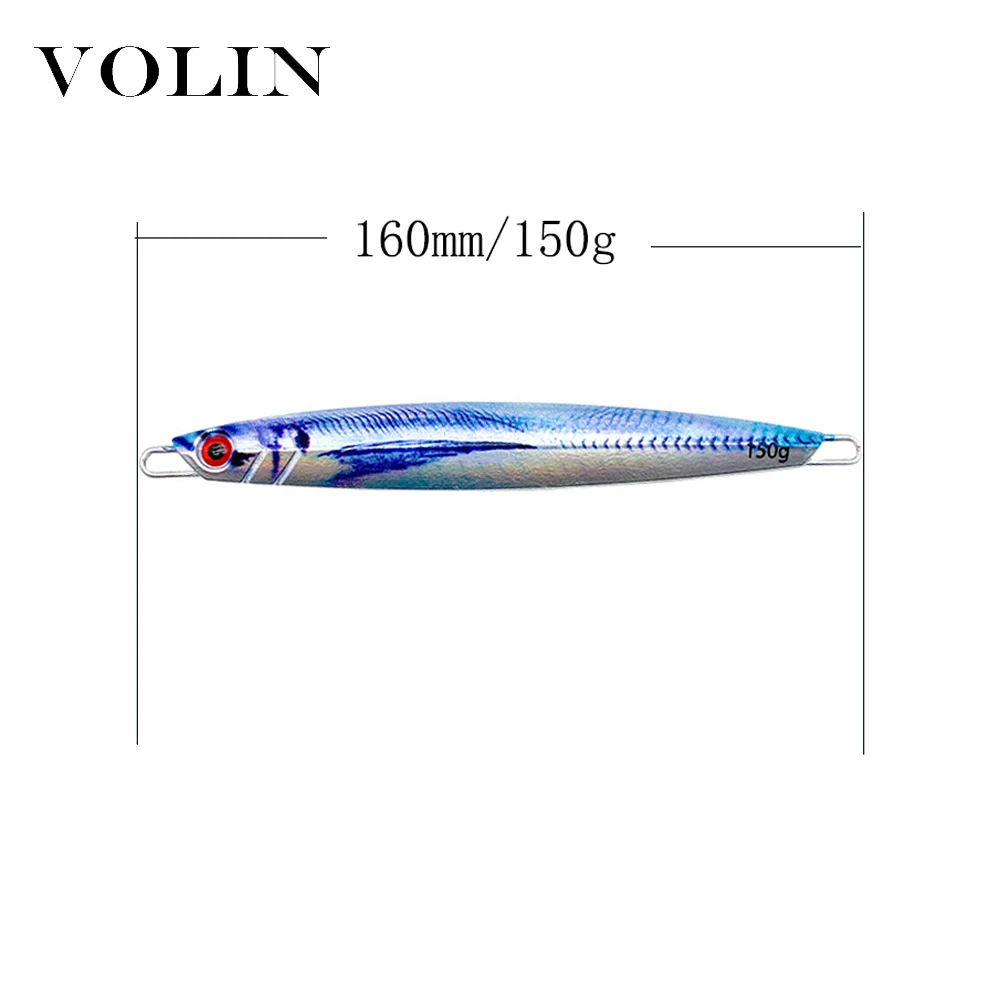 VOLIN-señuelo de pesca Jigging lento, 150g/160mm, señuelo duro, plantilla de Metal, accesorios de pesca en agua salada, 1 ud., nuevo - imagen 2