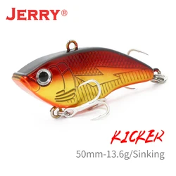 Jerry Kicker1pc-señuelo de Pesca duro, 50mm, 12,8g, se hunde, VIB, Lipless, Crankbait, Wobblers, vibración, Lucio, trucha, lubina
