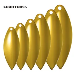 Cabezas giratorias Countbass – Hojas willow leaf chapadas en oro, tamaño 1-6