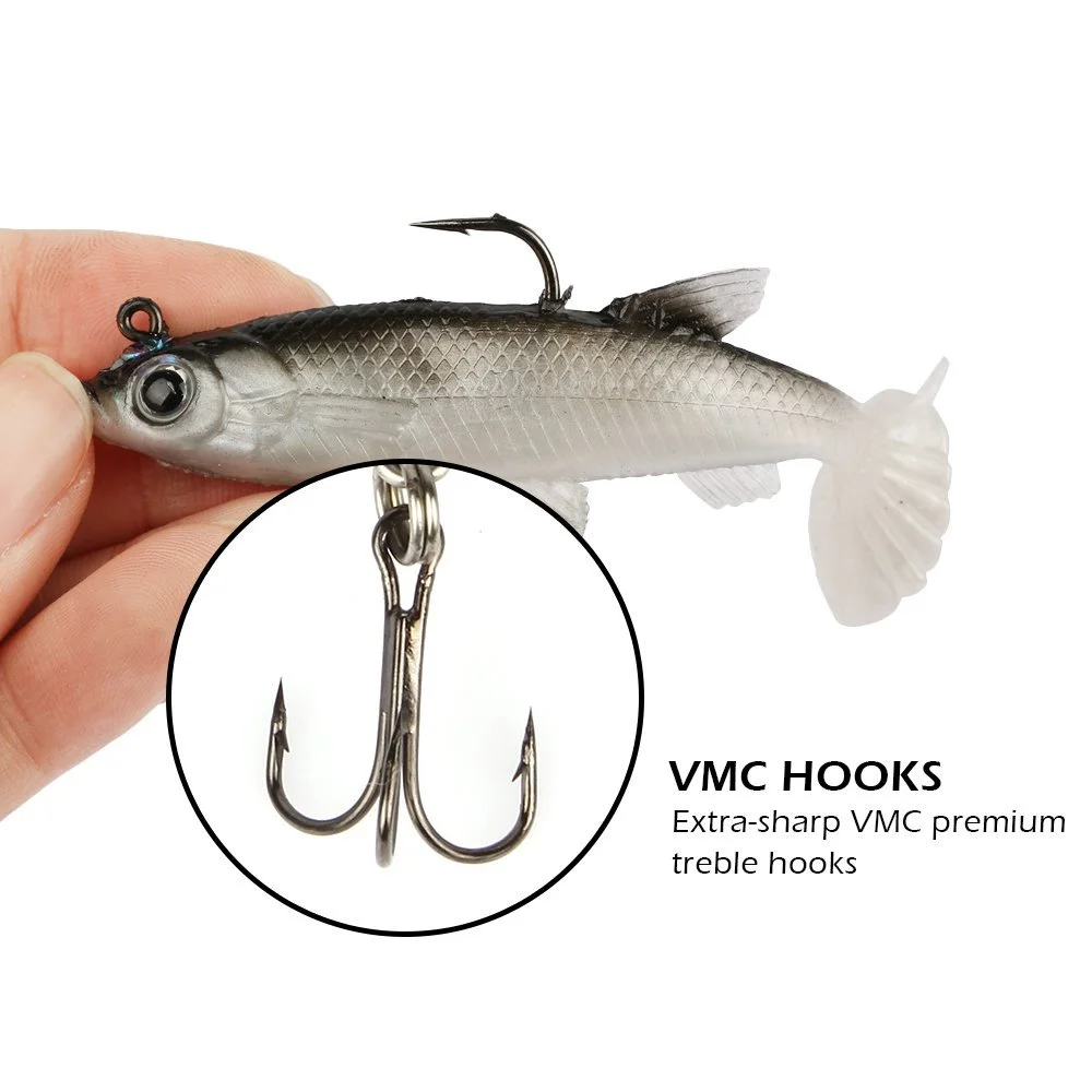 Goture-Señuelos de Pesca Wobblers de hundimiento, 8,4 cm, 10,7g, cebo suave 3D perfecto, aparejos de pesca de Lucio, 5 uds./Set - imagen 4