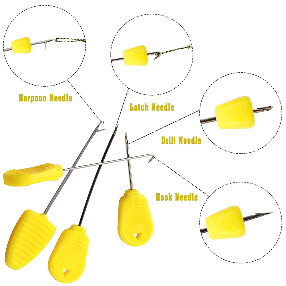 Accesorios de pesca de carpa, aparejo para el pelo de carpa, herramienta de aguja de cebo, accesorios de cebos de maíz, 45 Uds. - imagen 4