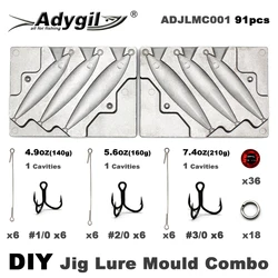 Molde para jig heads Adygil – 3 cavidades pesos 140 a 210g