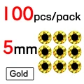5mm Gold 100pcs