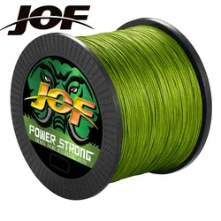 JOF-línea de Pesca trenzada, multifilamento, X4/X8, 300M, 500M, 1000M, 100%, Pe, accesorios de alambre para carpa de mar