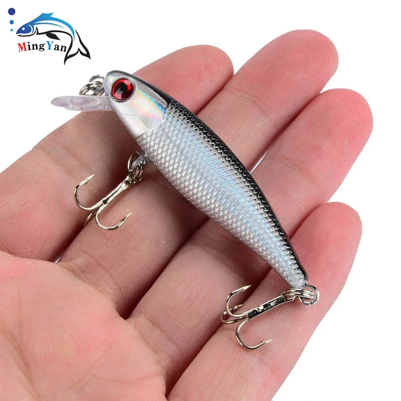 1 Uds 6,5 cm 4,5g señuelo de Pesca calidad Minnow señuelo ojos 3D cebo duro de plástico Pesca Artificial Jig Wobblers Crankbait cebo de Pesca