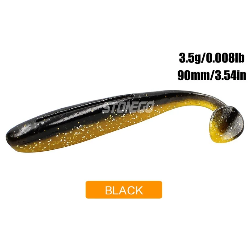 FLYSAND-SEÑUELOS blandos de pesca Wobblers, cebo de silicona de doble Color, cebo Artificial para carpa, 90mm, 3,5g, 6 unids/bolsa - imagen 5