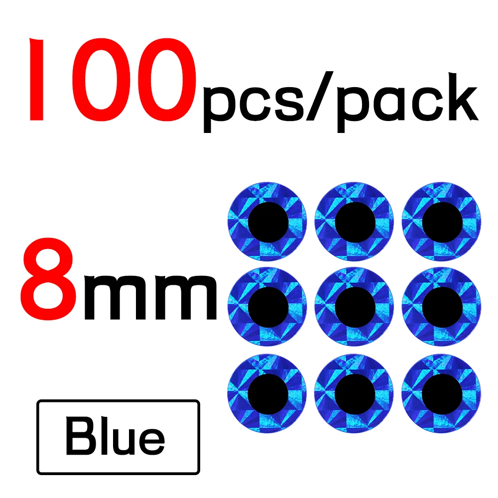 8mm Blue 100pcs