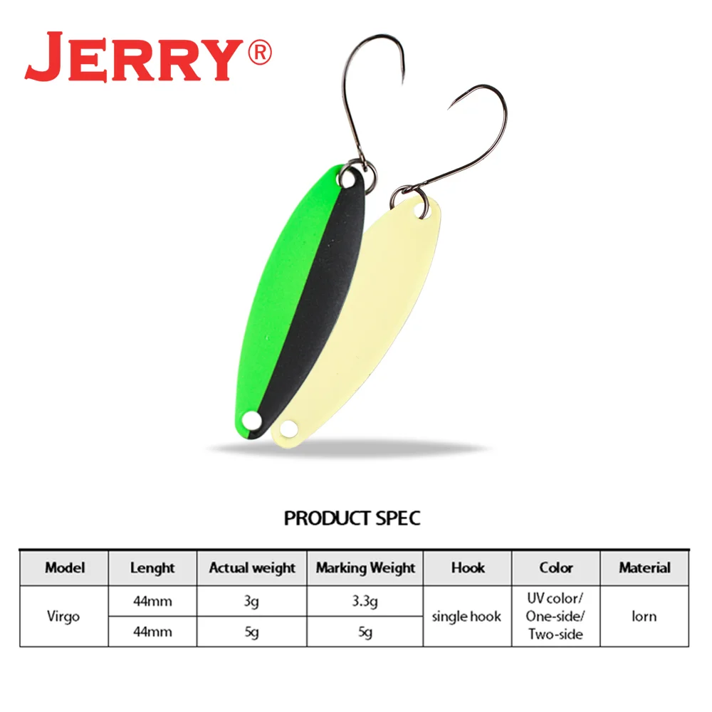 Jerry Virgo1pc Área cucharas para trucha cucharas de curricán Señuelos de pesca profesionales de alta calidad cebo giratorio de agua dulce aparejos de pesca - imagen 2