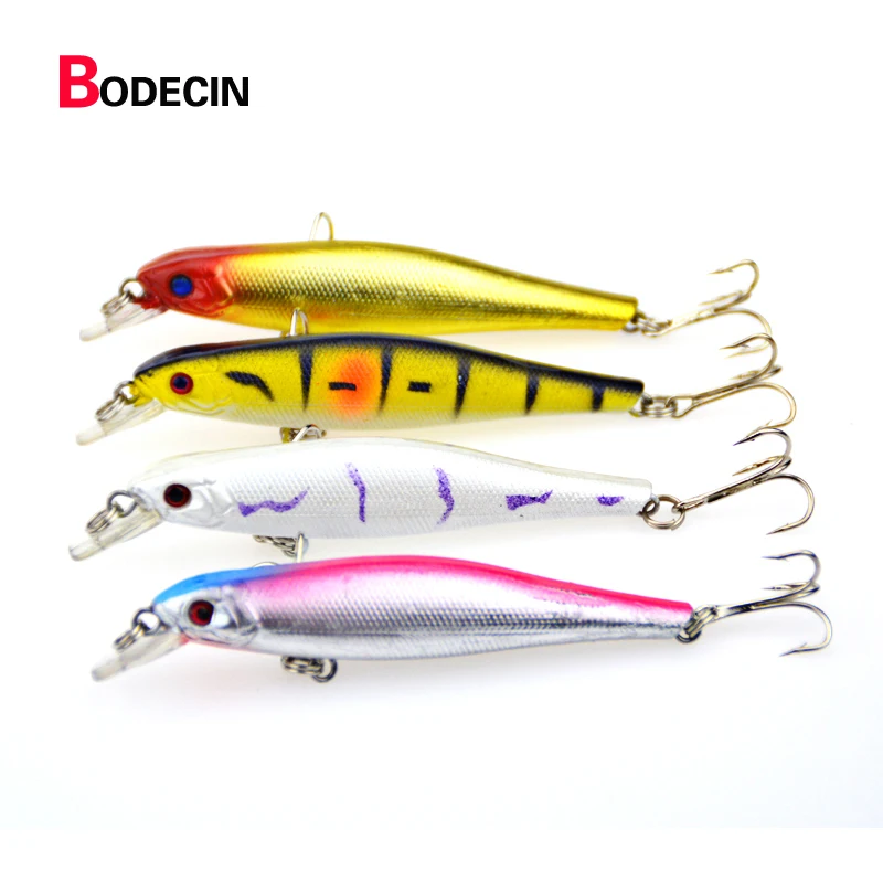 Wobblers-SEÑUELOS DE PESCA DE pececillos, 1 piezas, cebo falso para pesca de trucha, carpa, Lucio Artificial, señuelos duros de superficie - imagen 2