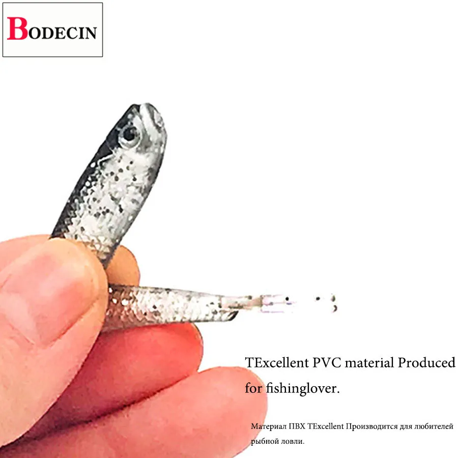 BODECIN-Wobblers/traje para cebo de Pesca, Señuelos blandos para pesca de curricán, Lucio, trucha, carpa, sábalo, Jerkbait, cebos falsos/artificiales de invierno, 10 piezas - imagen 3