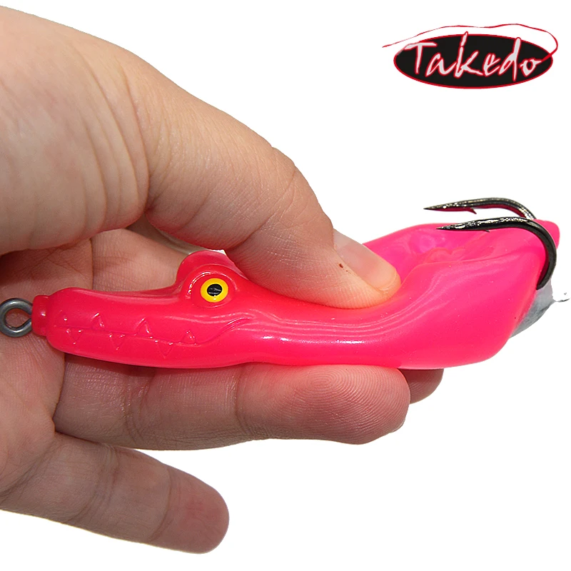 TAKEDO weihai, novedad de alta calidad, señuelo de rana de agua superior L030 85mm 22,5g, señuelo de lubina flotante de rana suave para pesca - imagen 4