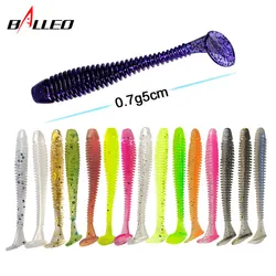 Balleo-señuelo de pesca suave, cebo de silicona para Sábalo, alimentador de cebo de plástico suave para Lucio, aparejos de pesca, 0,7g, 10 Uds./20 Uds.