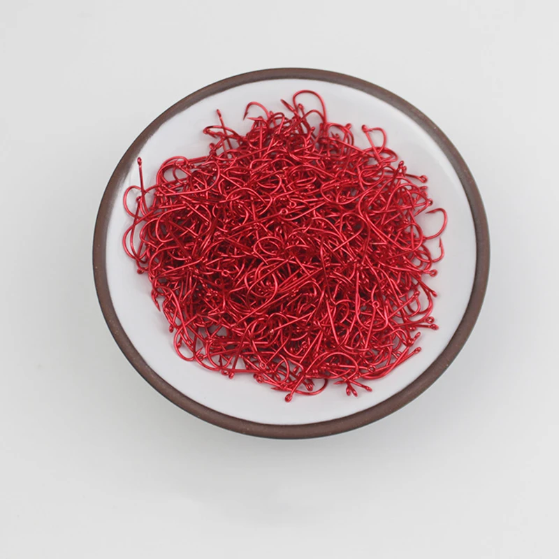 2000 Uds anzuelos biónicos círculo rojo anillo cabeza manga púas anzuelo salvaje pequeño crucian mango largo anzuelos de Pesca finos Pesca - imagen 2