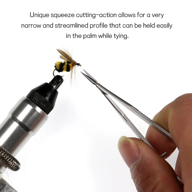 Wifreo-Tijeras de atado de moscas de 11cm, 1 micropunta inoxidable, tijeras de recorte pequeñas para pesca con mosca, ninfa, serpentina de mosca seca - imagen 3