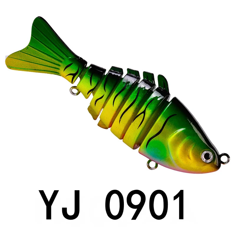 Señuelo de pesca piezas, cebo duro Wobblers Minnow, aparejos para lubina y carpa, secciones articuladas múltiples, 9,5 cm, 15g, 1 unidad - imagen 5