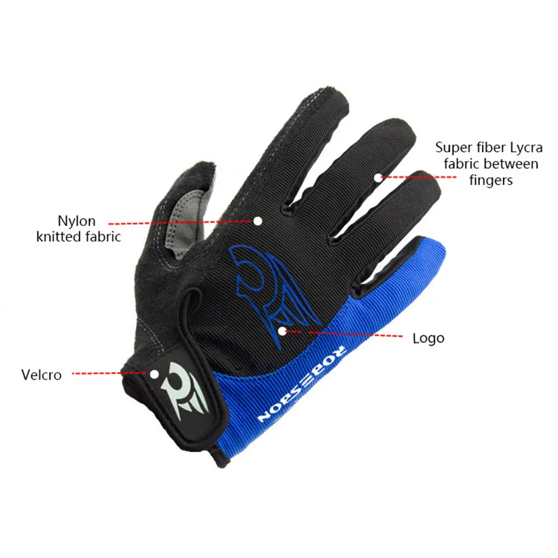 Guantes de ciclismo transpirables de dedo completo, guantes deportivos para bicicleta de montaña y carretera, Otoño e Invierno - imagen 2