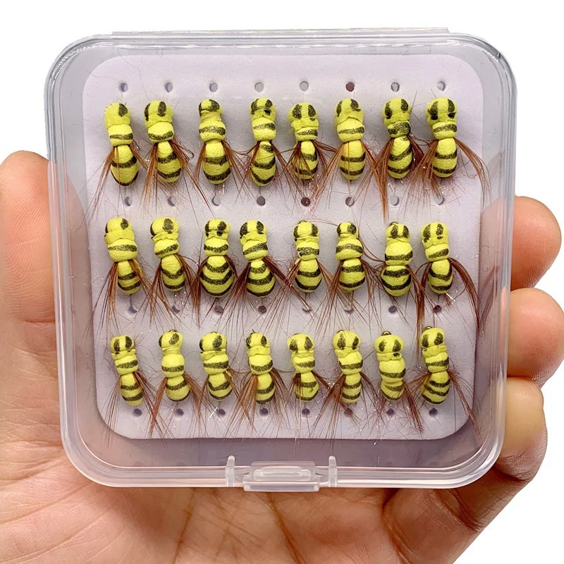 Abeja amarilla espuma flotante: mosca seca para trucha - imagen 5