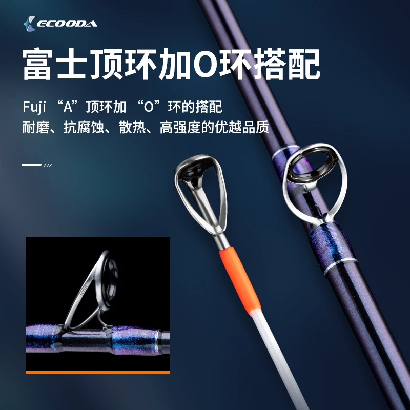 ECOODA-varilla ligera EMFB 2021 para barco, varilla de carbono sólido de 1,5 m, 1,8 m, 2,1 m, 18Kg, piezas de Fuji, varilla giratoria/fundida ultrasensible - imagen 2