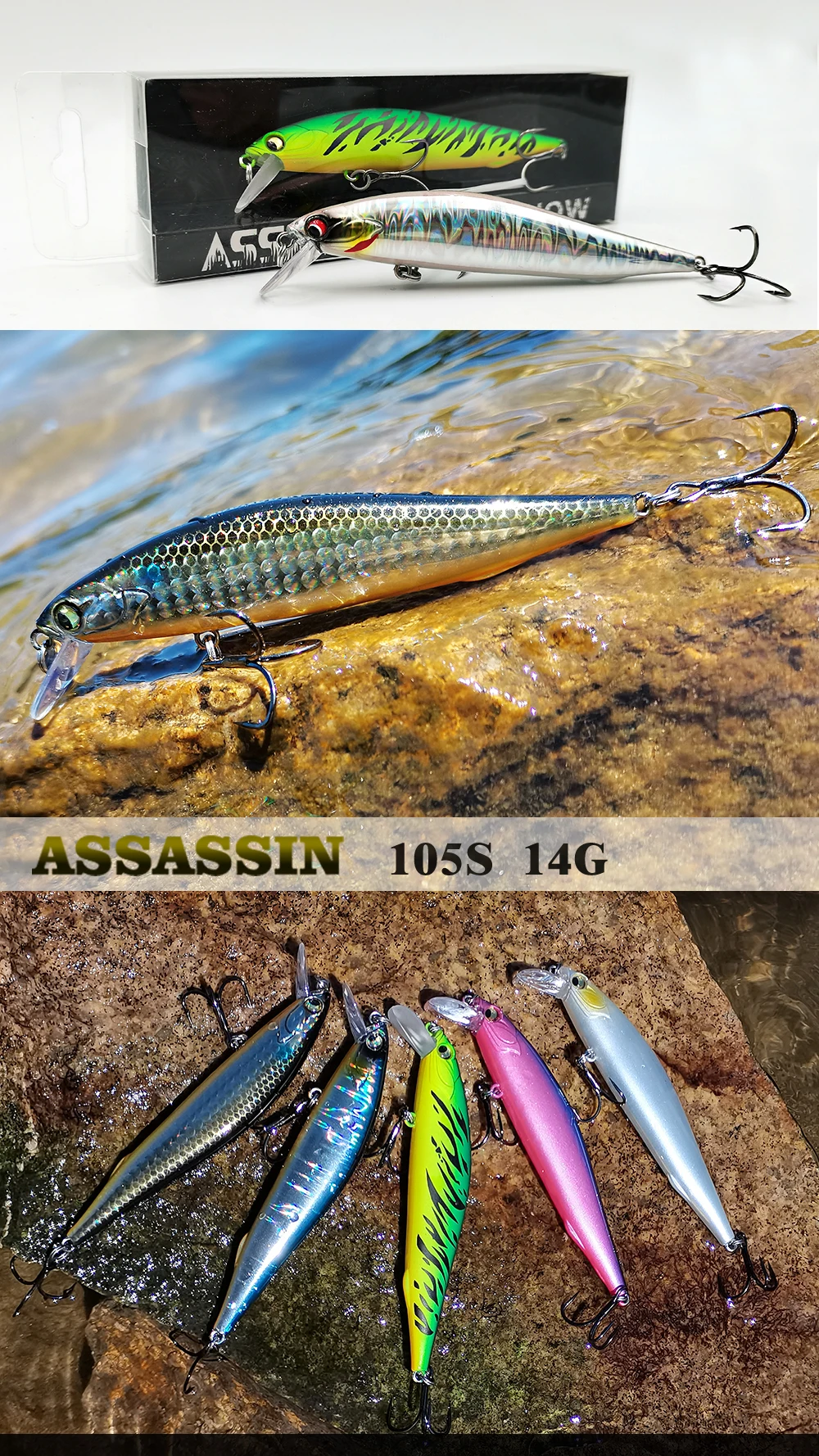 Assassin 105S 14g señuelos de pesca