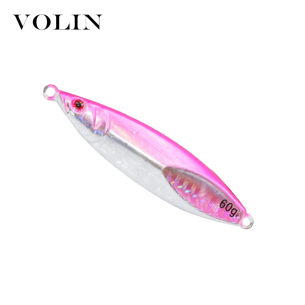 VOLIN-señuelo de Metal para Jigging lento, cebo Artificial de fundición, aparejos de pesca de agua salada, 60g, 80g, 100g, nuevo - imagen 3