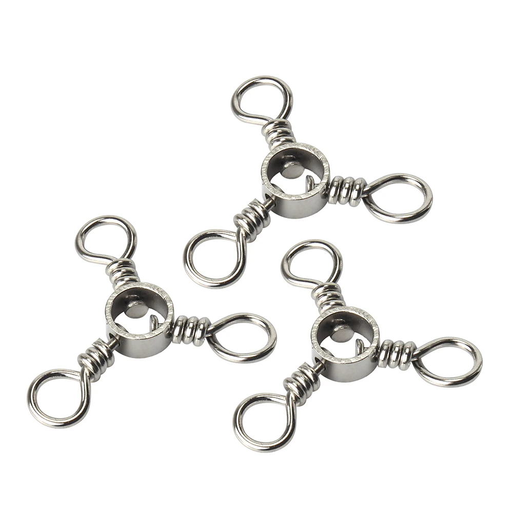 DNDYUJU-10 piezas 2/0 #-8 #, conector giratorio rápido de tres vías, Trigeminal, accesorios de aparejos de pesca, clasificación de línea de pesca - imagen 3