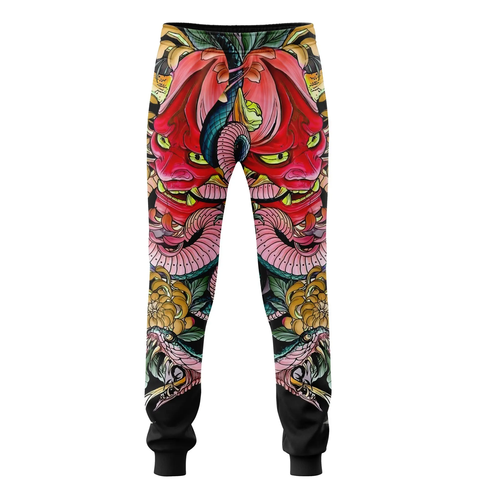 Pantalón chándal Oni máscara Geisha tatuaje impresión 3D CK-09 - imagen 3
