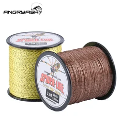 Sedal trenzado Angryfish PE 8 hebras – Camuflaje amarillo y marrón