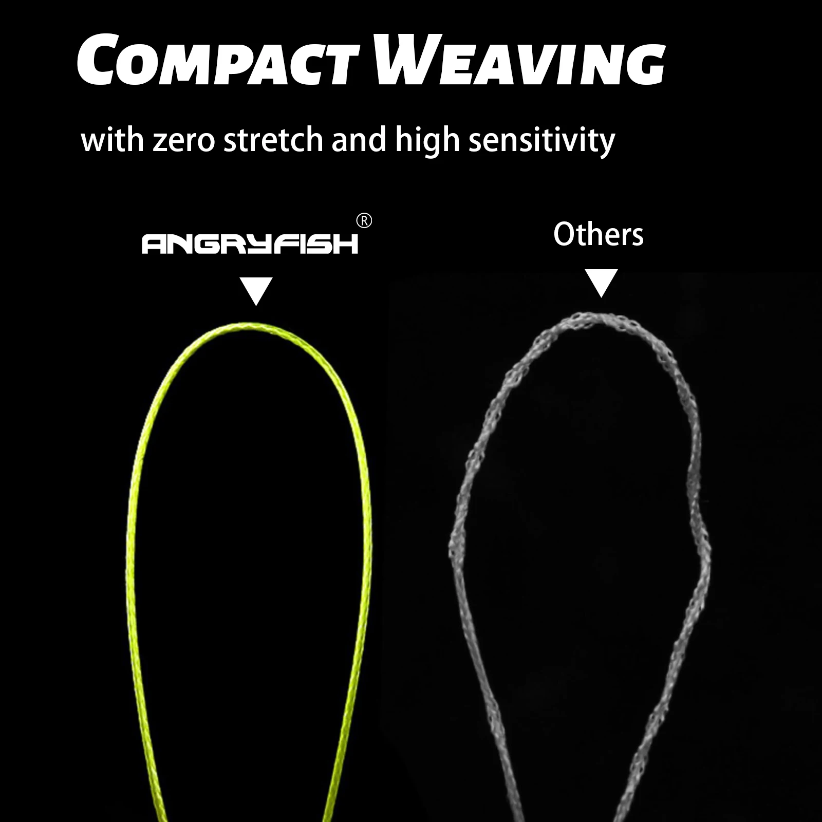 ANGRYFISH-línea de pesca trenzada, 8 hebras, 300/500 metros, multicolor, PE, alta resistencia - imagen 5