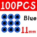 100pcs 11mm Blue