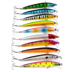 Crankbait Wobbler negro 95mm 8,5g con anzuelo triple