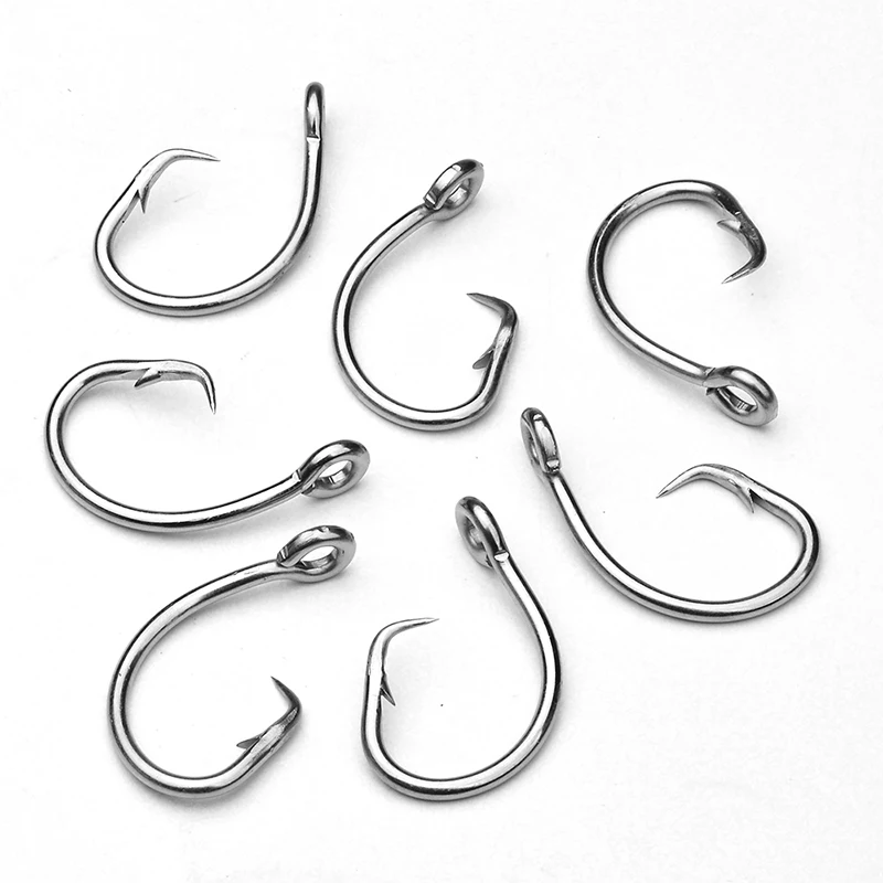 PROBEROS-anzuelos de pesca en agua salada, accesorio circular de acero inoxidable, 13/0-14/0-15/0 # Jigging, 3/5 unidades - imagen 4