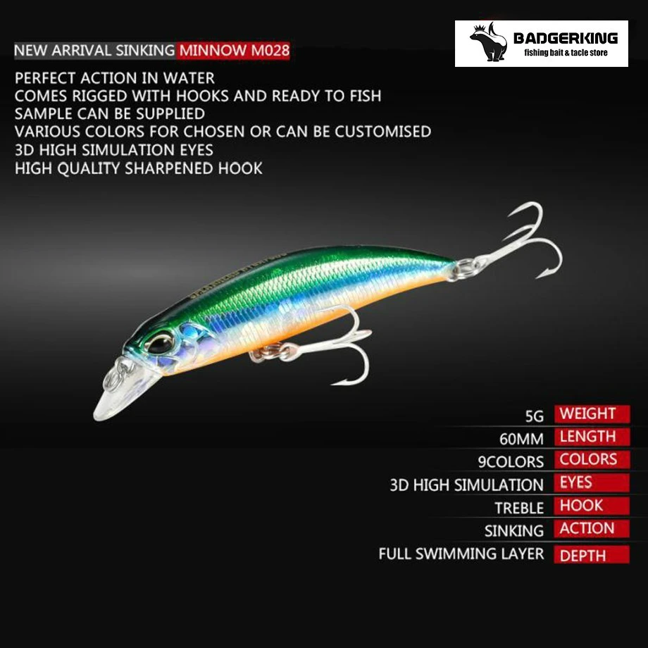 Mini señuelo de pesca crankbaits wobbler, trucha, pececillo, señuelos duros, perca, panfishing, camping al aire libre, cebos de manivela para pesca, 6cm, 5g - imagen 2
