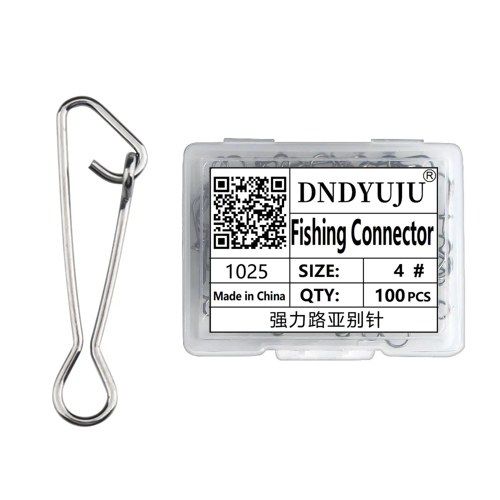 TIANNSII-gancho giratorio de pesca, accesorio de acero inoxidable, 100 unids/lote - imagen 5