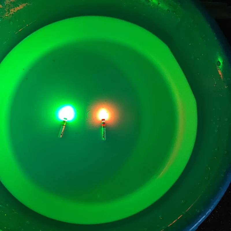 10 Uds. Palos de luz verde/rojo funciona con batería CR322 lámpara LED impermeable barra de luz luminosa accesorio de aparejos de pesca nocturna J466 - imagen 5