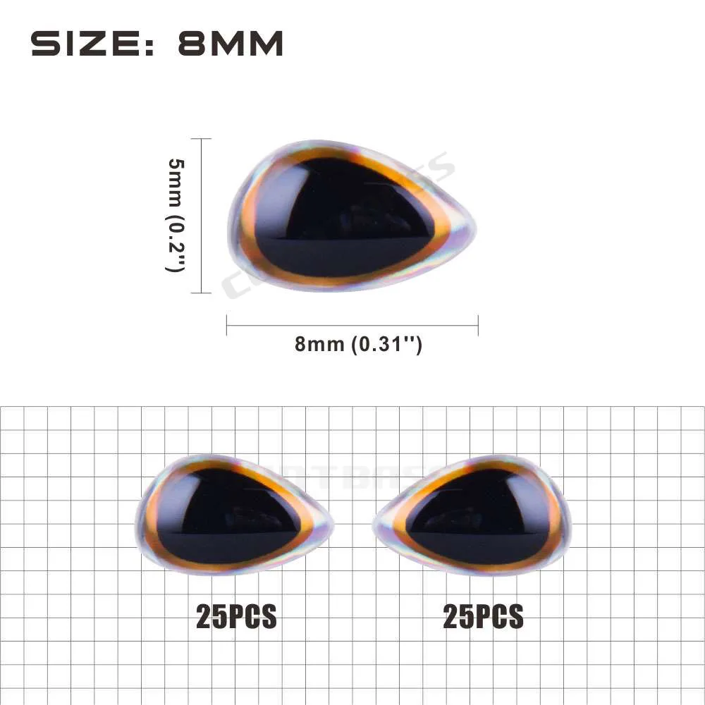 Ojos de señuelo de pesca holográficos 3D especiales Countbass, llantas doradas Ojos de señuelo de pesca 3D - imagen 5