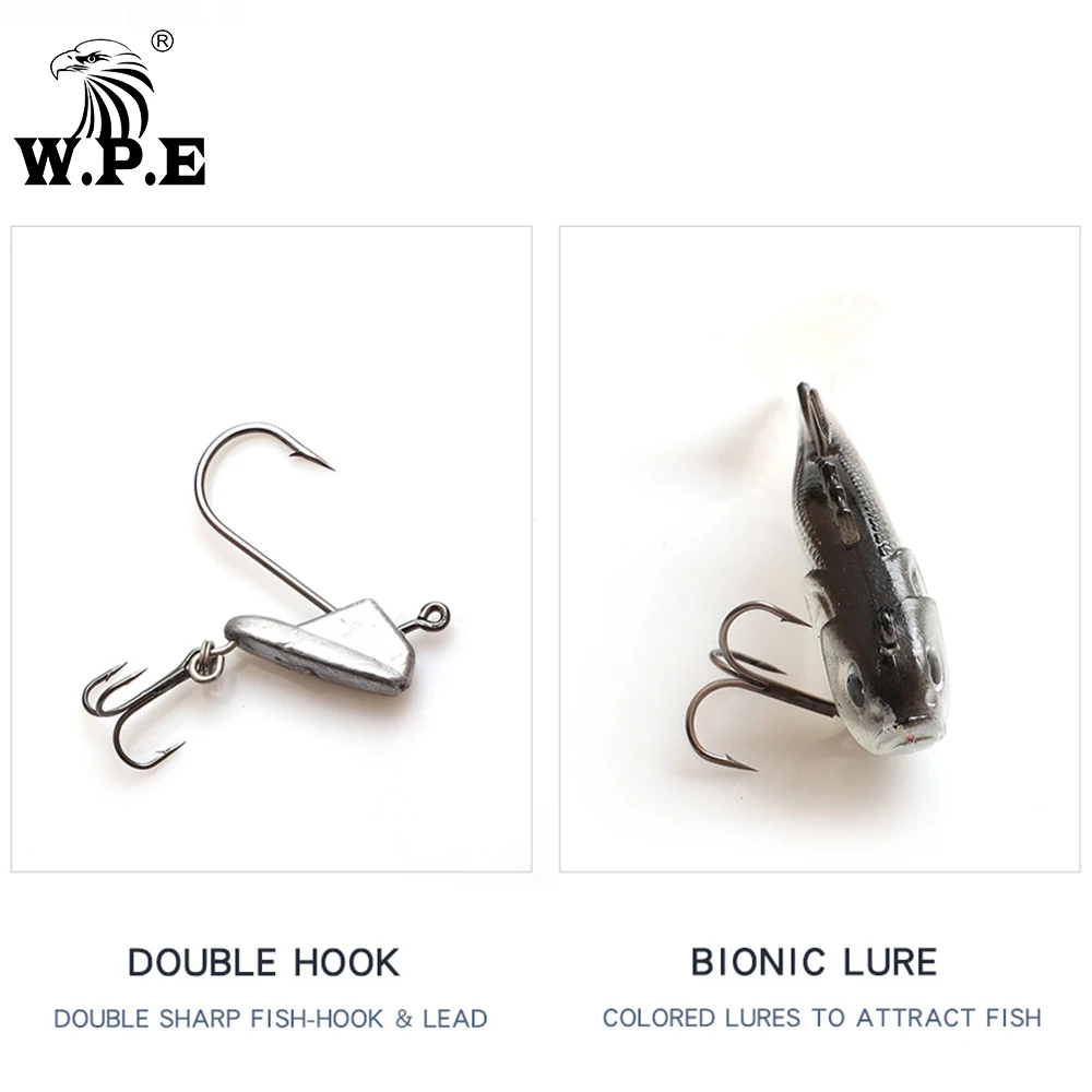 W.P.E-señuelo de pesca suave de silicona, señuelo de cabeza de plomo, 9/10/12cm, Swimbaits Wobblers, aparejos de pesca t-tail, 17 colores, 3-4 unids/paquete - imagen 4