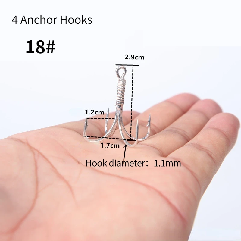 Anzuelo triple anzuelos De púas 5 anzuelos De anclaje anzuelo De Pesca De carpa cabezona anzuelos De anclaje Triple súper afilados Anzuelos De Pesca Mar Pesca - imagen 4