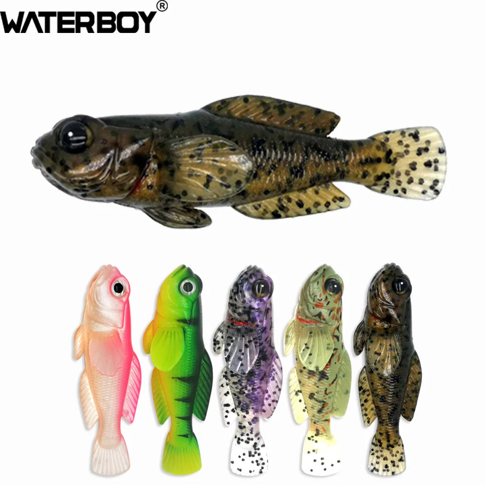 5 unids/pack 75mm 9,3g Goby cebo de pesca suave 0,33 oz 3 pulgadas Swimbait diseño de alta calidad Softbait cebo de pesca de fábrica - imagen 4