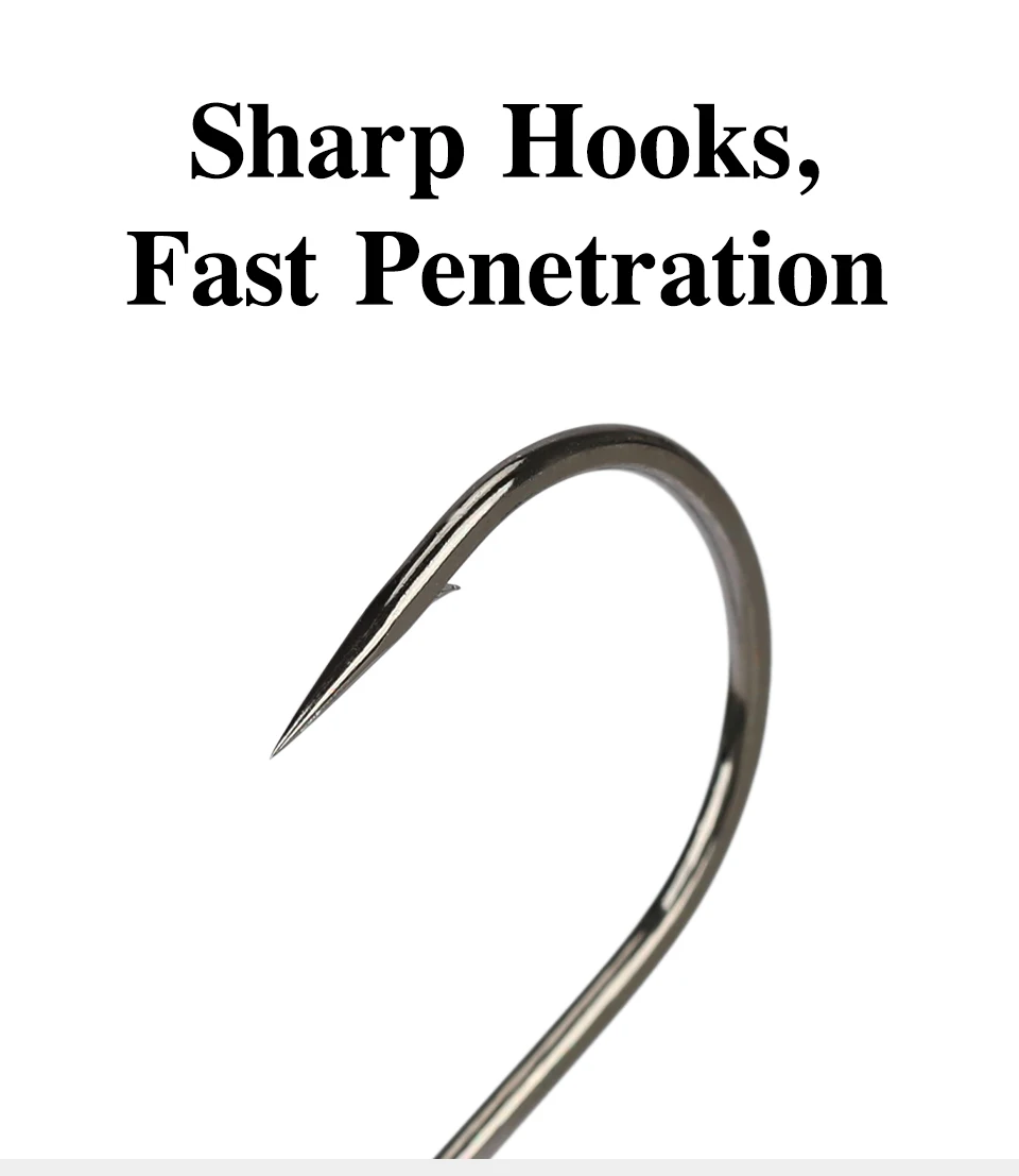 Ganchos afilados para pesca eficiente