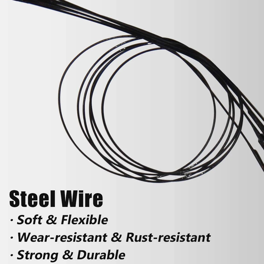 Línea líder de pesca de alambre de acero de 18 piezas con ganchos 2 # -2/0 líder de pesca antimordida Baitholder anzuelo Pike Bass pesca líder - imagen 5