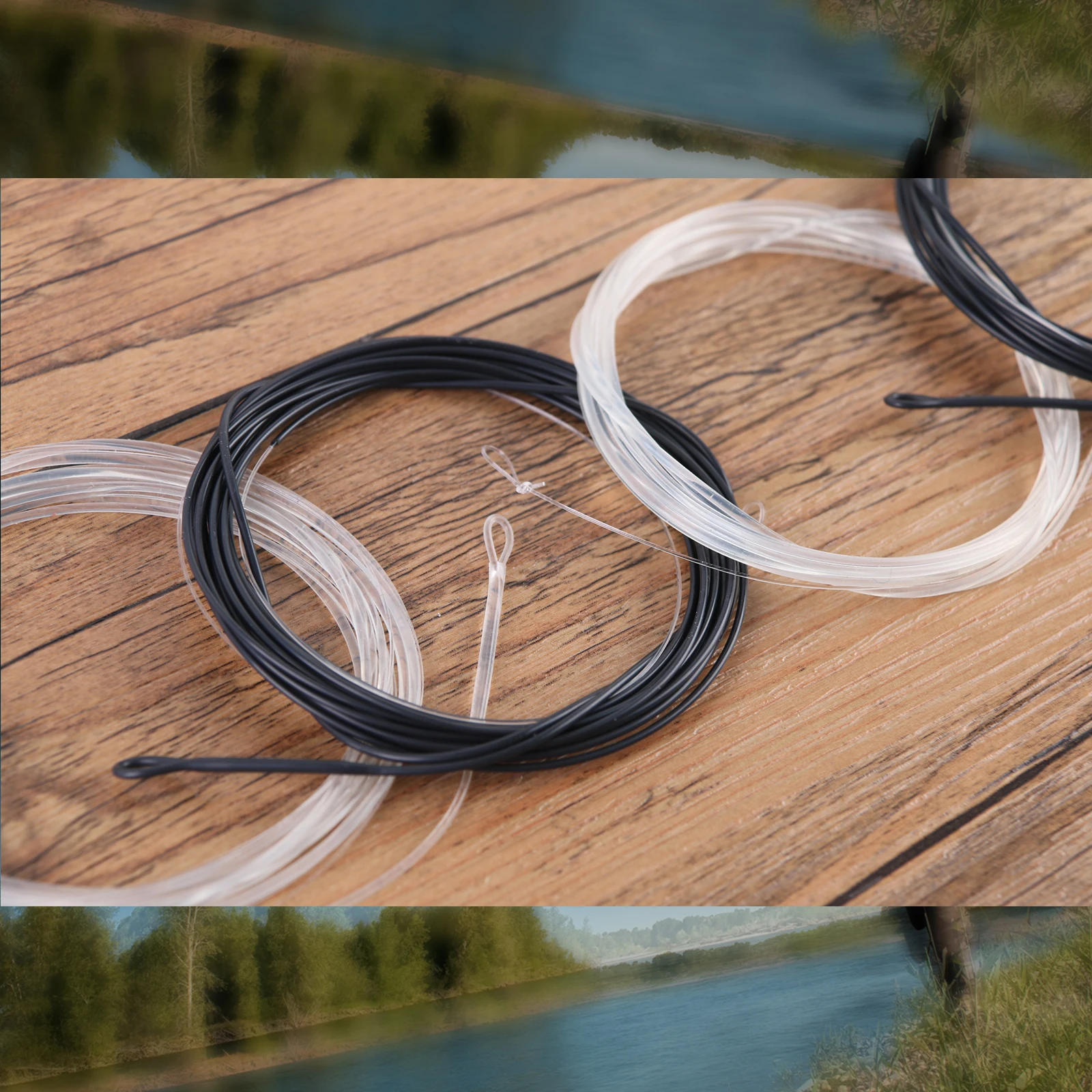 Maximumcatch 2 piezas 5-12 pies 10-25LB núcleo de monofilamento Poly líder 3-6ips hilo de pescar que se hunde - imagen 5