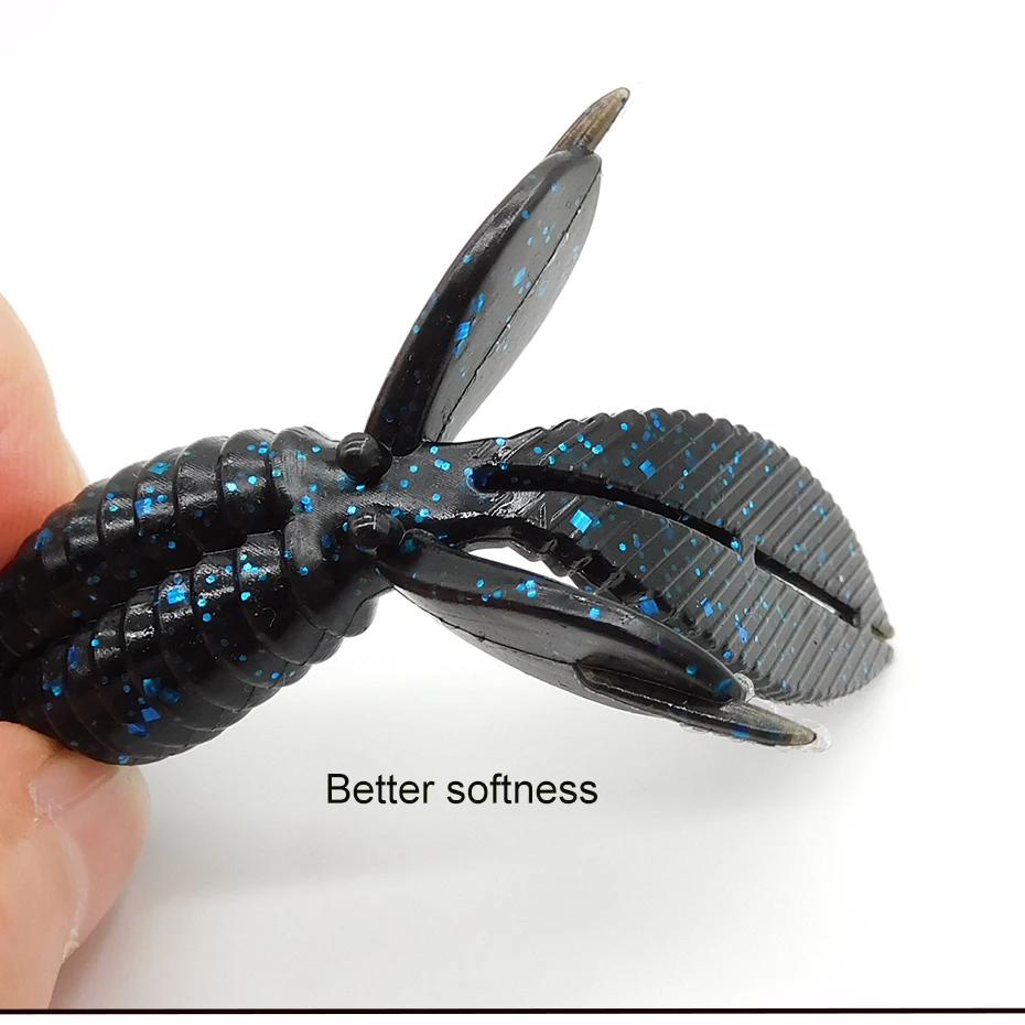 ESFISHING-señuelo de Pesca de lubina, cebo Artificial de plástico suave, trucha, Lucio, camarón, olor a sales, 10cm, 9g, 6 piezas - imagen 4