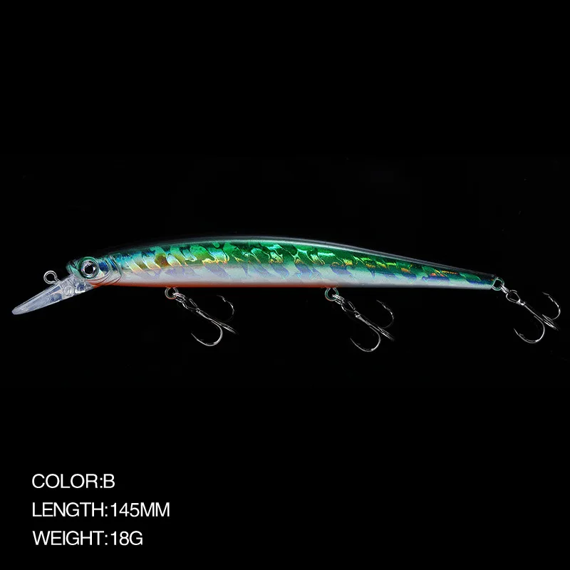 KMRESA-Señuelos de Pesca de calidad profesional, cebo duro, 145mm, 18g, dive1.5-2m, wobblers, pececillos, aparejos de cebo Artificial - imagen 4